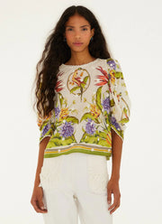 FARM Rio Tropical Scarf Blouse