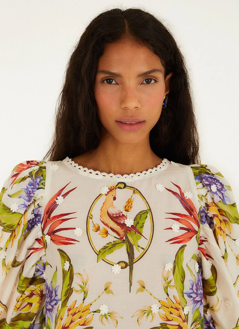 FARM Rio Tropical Scarf Blouse