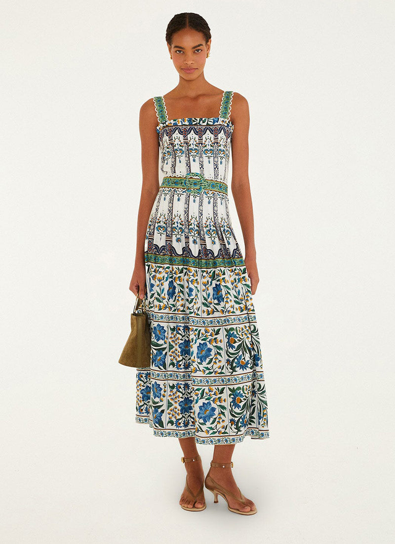 FARM Rio Manoela Belted Maxi Dress
