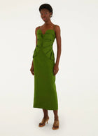 FARM Rio Monstera Leaf Midi Dress