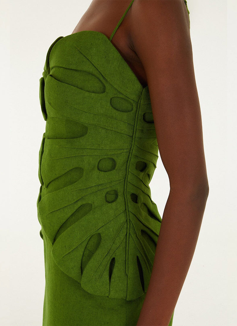 Monstera Leaf Midi Dress by FARM Rio