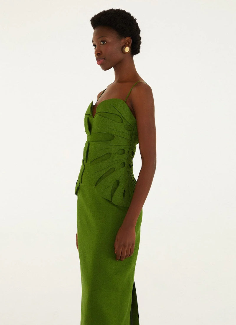 Monstera Leaf Midi Dress by FARM Rio