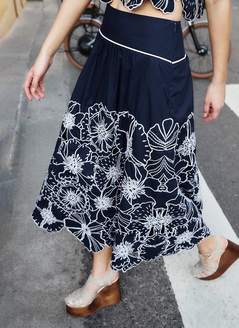 Flowers Richelieu Maxi Skirt by FARM Rio