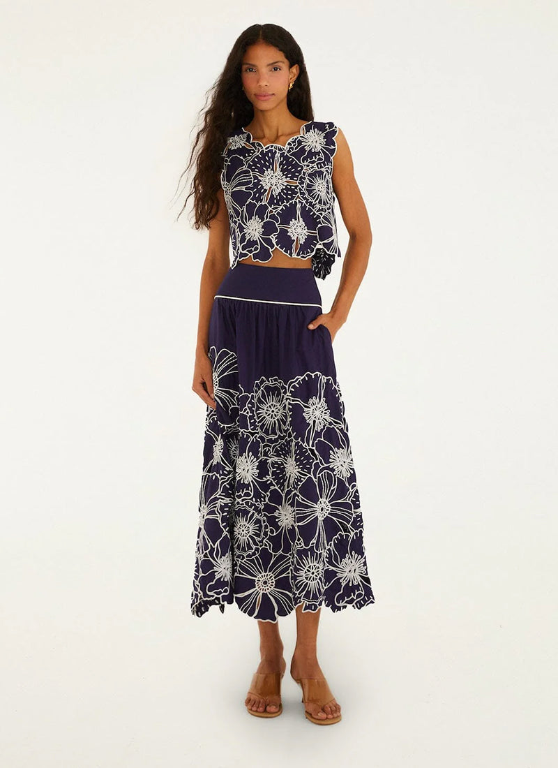 Flowers Richelieu Maxi Skirt by FARM Rio
