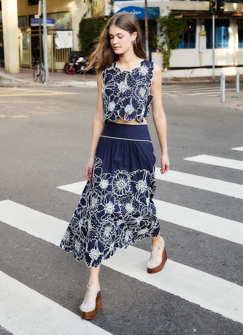Flowers Richelieu Maxi Skirt by FARM Rio