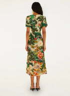 FARM Rio Oriental Garden Short Sleeve Dress