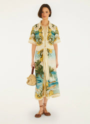 FARM Rio Royal Sea Midi Dress