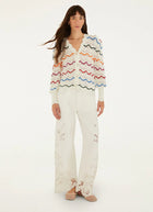 FARM Rio Colorful Stripes Knit Cardigan