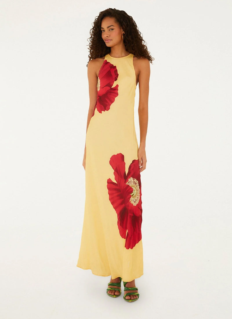 FARM Rio Poppy Flowers Maxi Dress