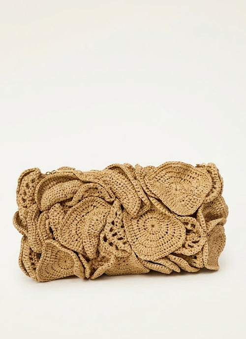 Raffia Flower Clutch