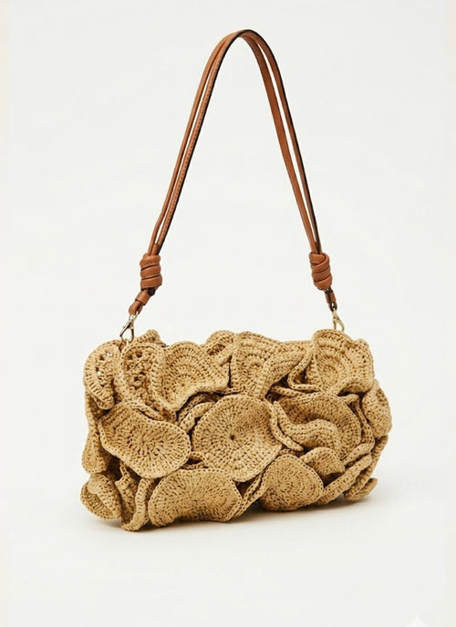 Raffia Flower Clutch