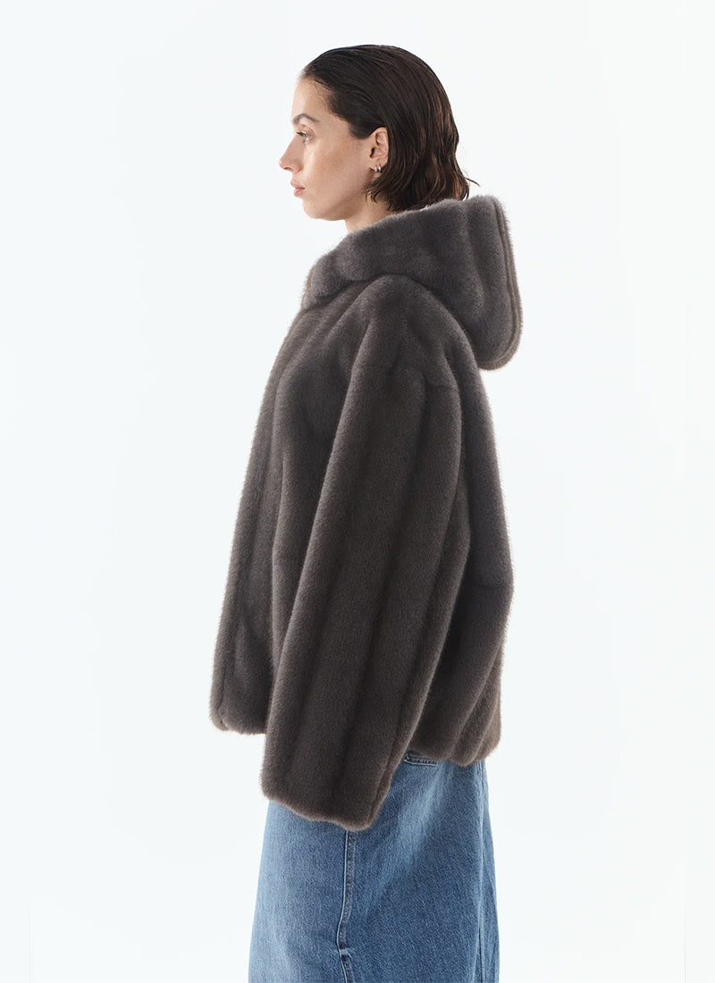 Faux Fur Hooded Jacket