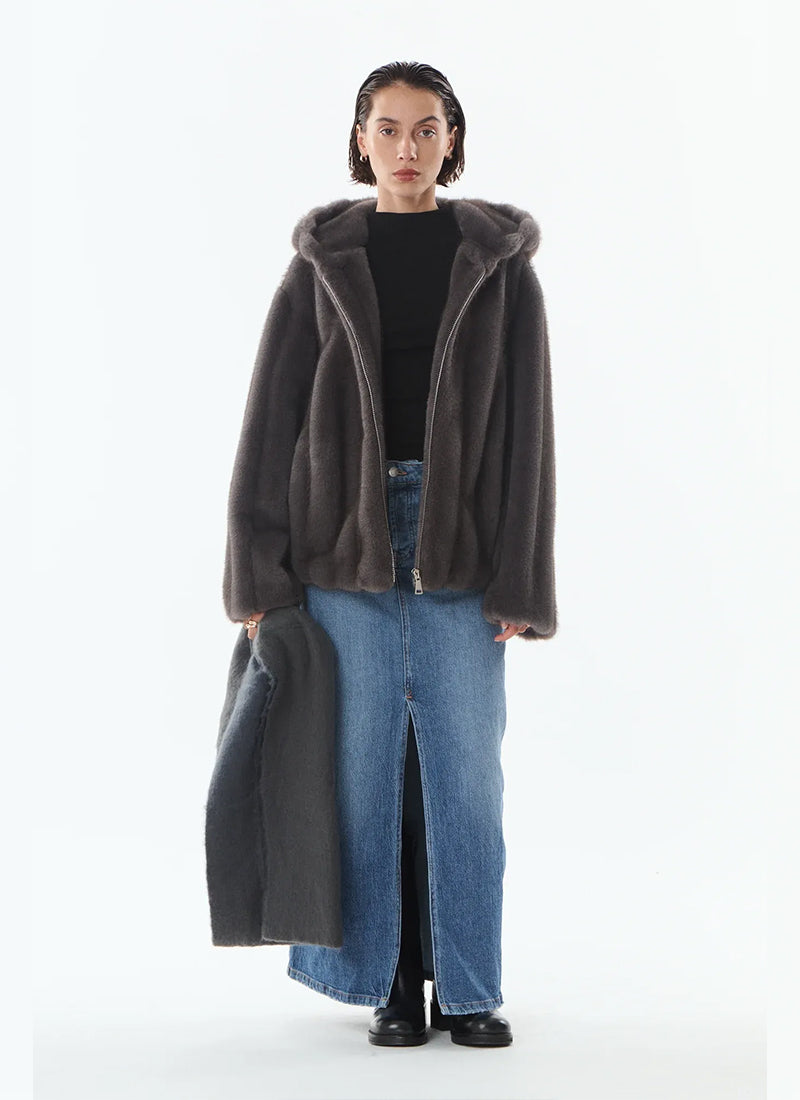 Faux Fur Hooded Jacket