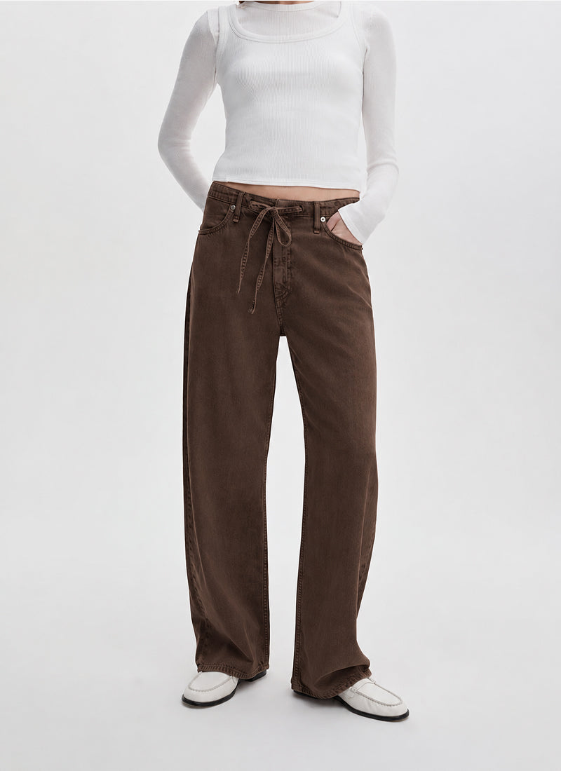 Featherweight Phoebe Drawstring Wide-Leg Jeans