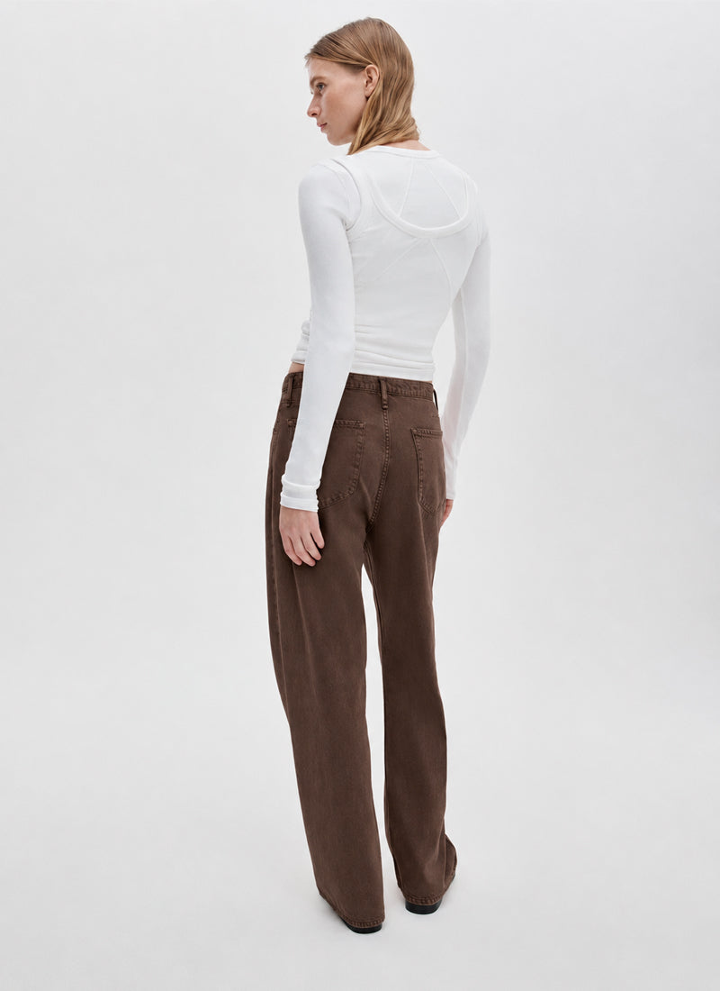Featherweight Phoebe Drawstring Wide-Leg Jeans