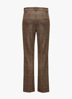 Fleur Cropped Glencheck Jacquard Pant