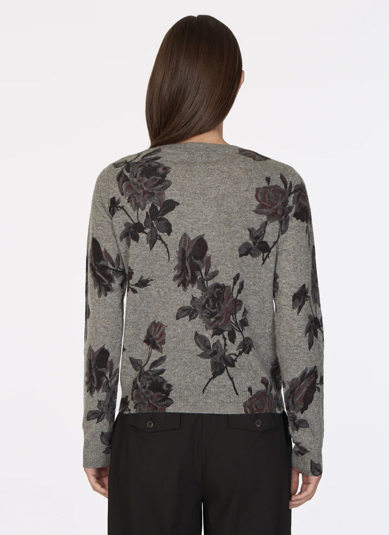 Autumn Cashmere Tonal Floral Cashmere Sweater