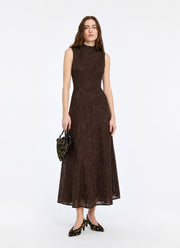 Flower Mesh Flared Dress by ROTATE at Andrews