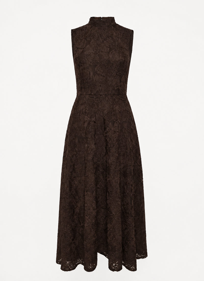 Flower Mesh Flared Dress by ROTATE at Andrews