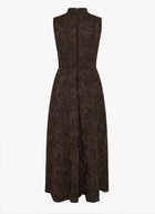 Flower Mesh Flared Dress