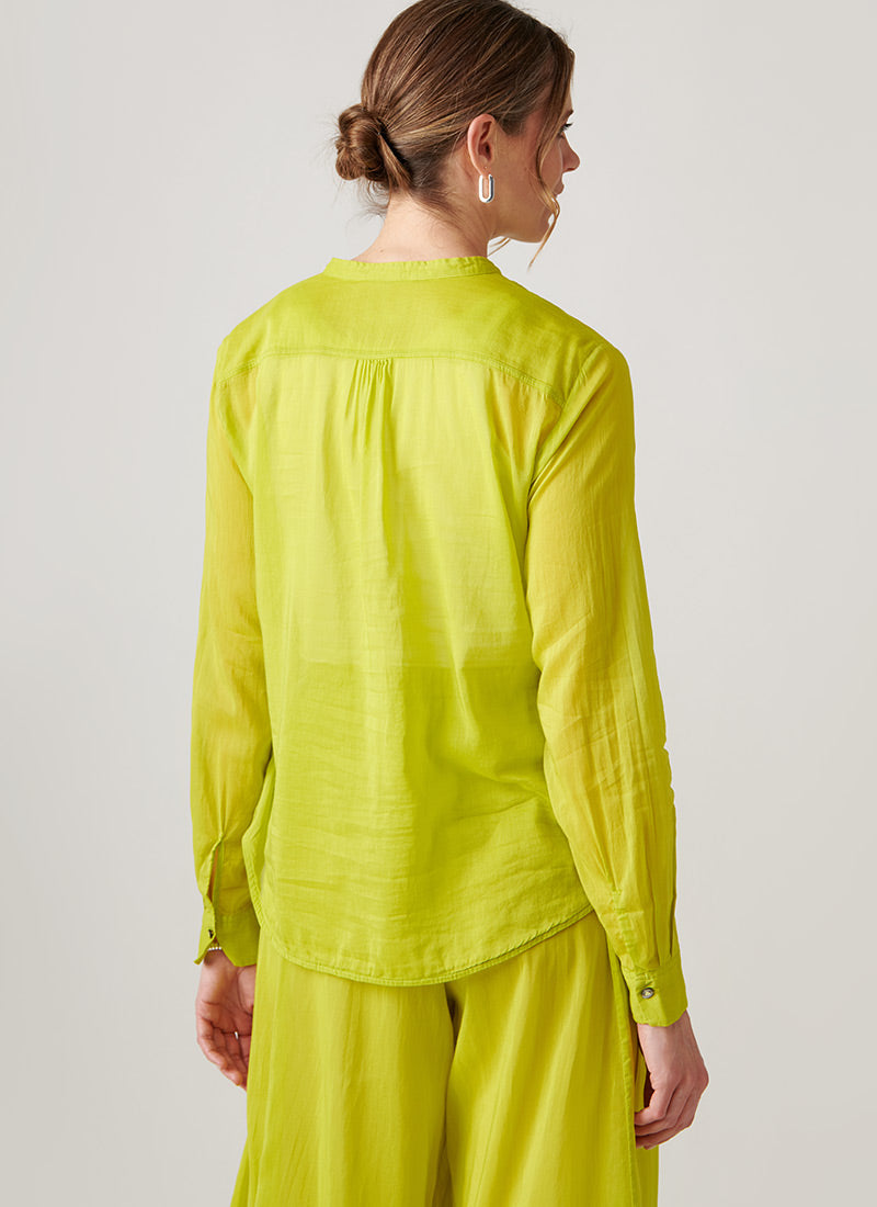 Forte Forte Cotton Silk Voile Shirt with Jewel Button