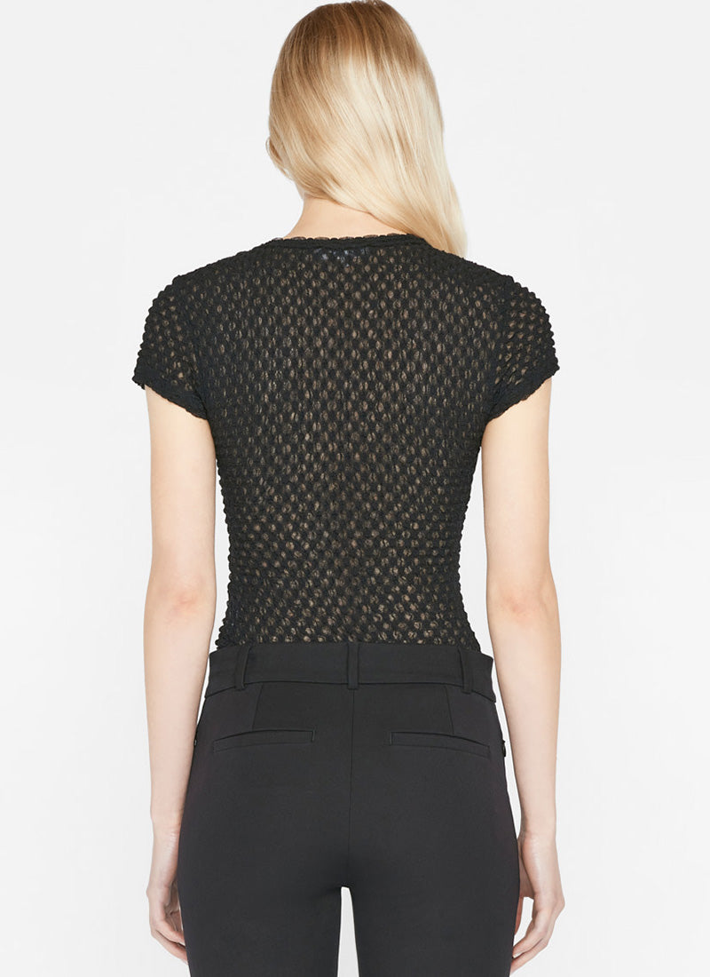 FRAME Mesh Lace Baby Tee