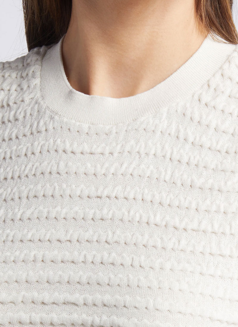 FRAME Smocked Sleeveless Crewneck Top