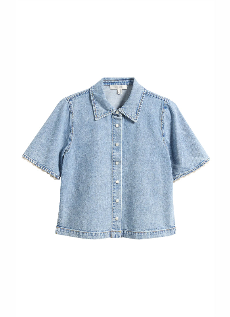 The Denim Crochet Top