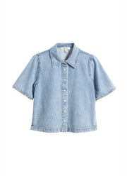 The Denim Crochet Top