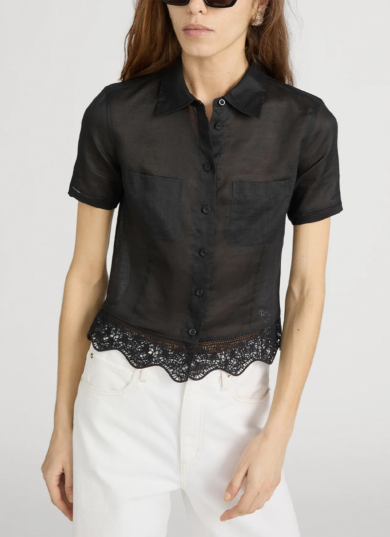 FRAME The Embroidered Seaside Shirt