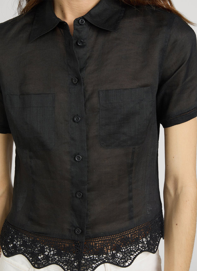 FRAME The Embroidered Seaside Shirt