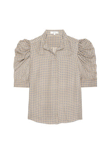 FRAME The Houndstooth Gillilan Top