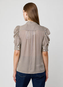 FRAME The Houndstooth Gillilan Top