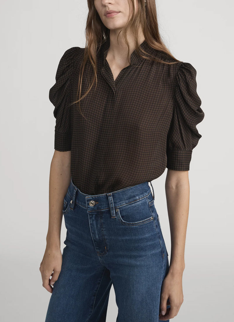  Houndstooth Gillian Top by FRAME at Andrews 