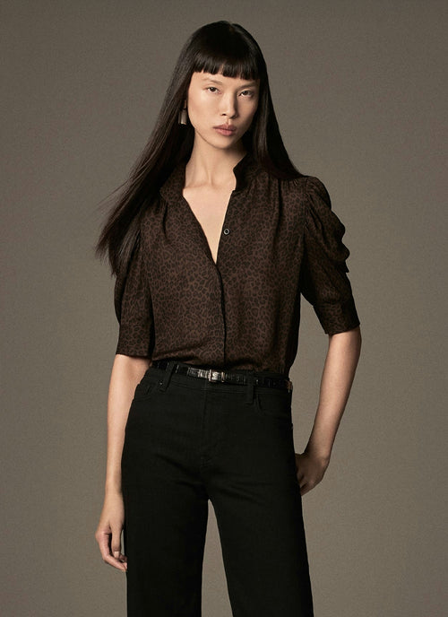 FRAME The Leopard Gillian Top