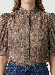 FRAME The Paisley Gillian Top