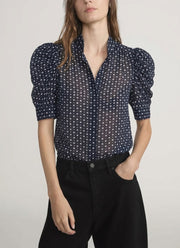 FRAME The Tie Print Gillian Top