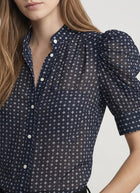 FRAME The Tie Print Gillian Top
