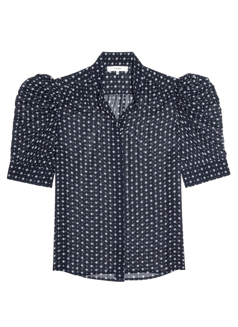 FRAME The Tie Print Gillian Top