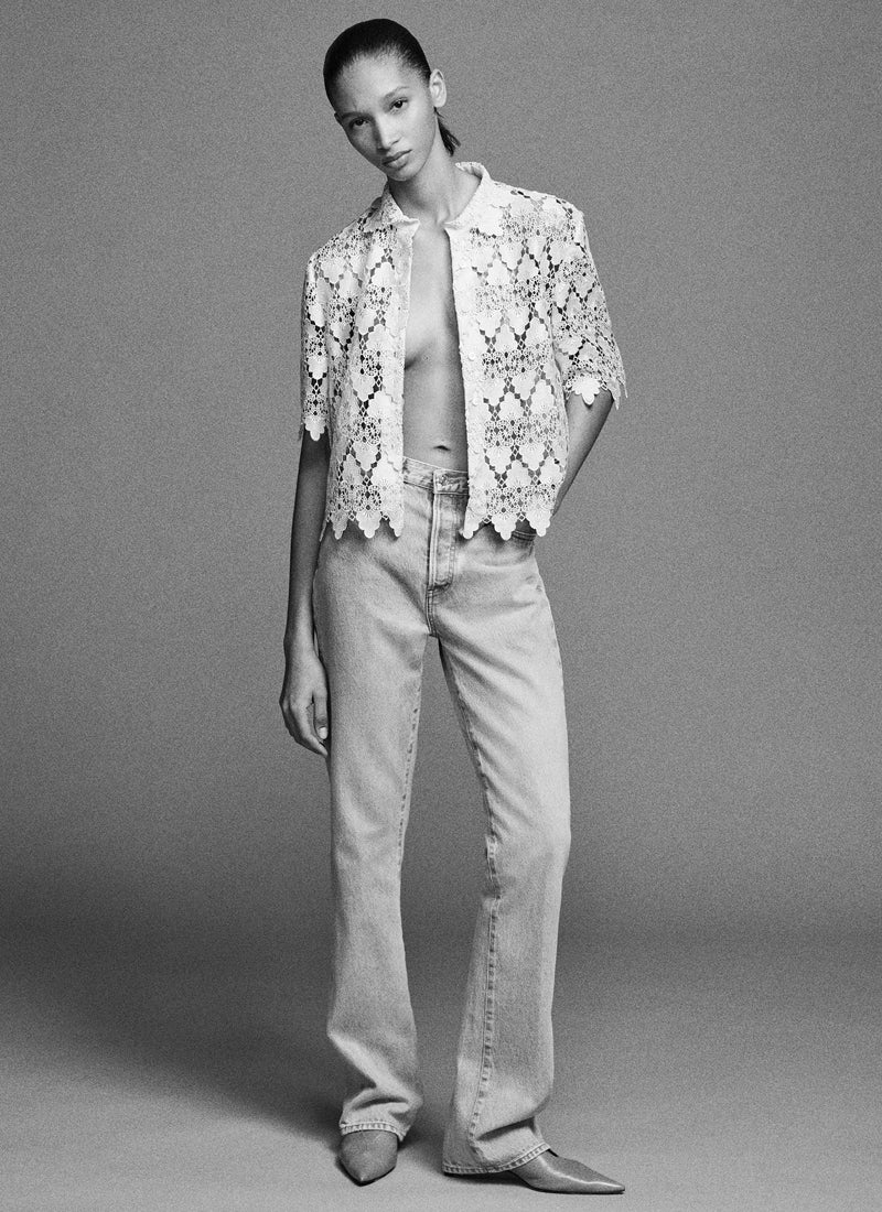 FRAME The Lace Button Up Shirt
