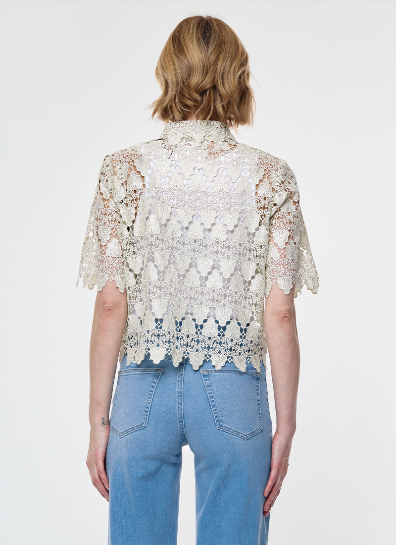 FRAME The Lace Button Up Shirt