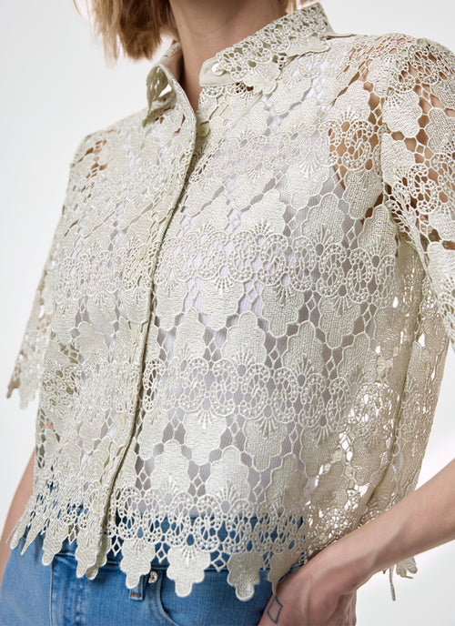FRAME The Lace Button Up Shirt
