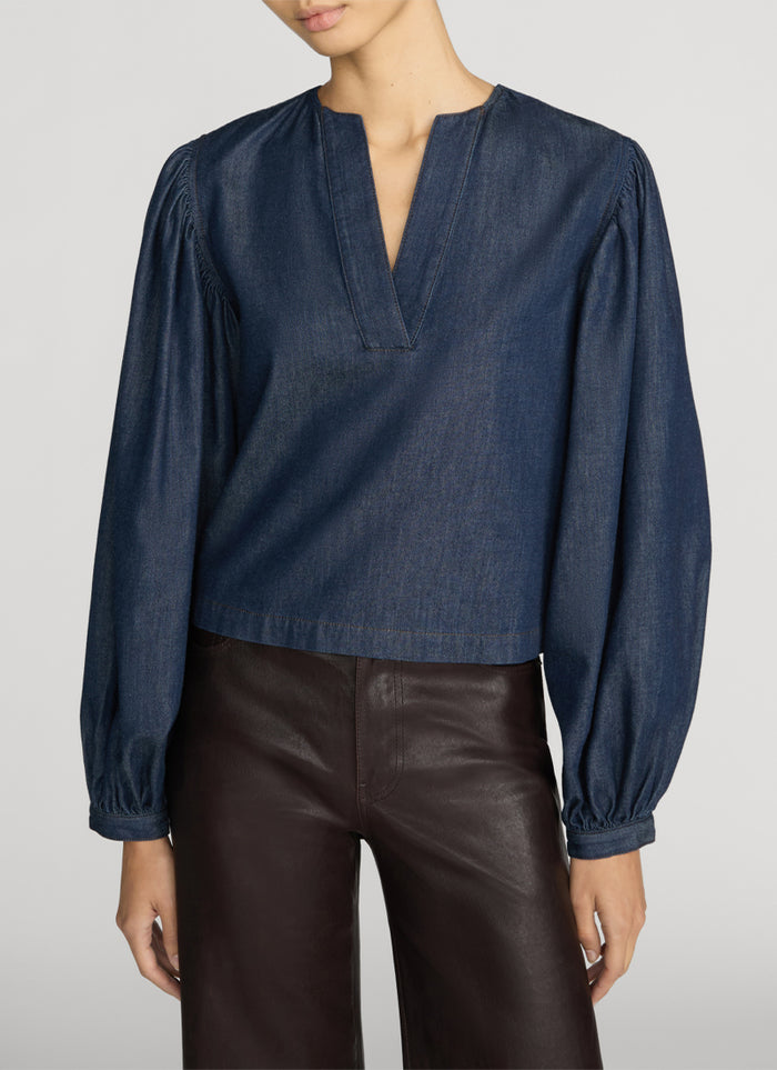 FRAME The Off Duty Long Sleeve Popover