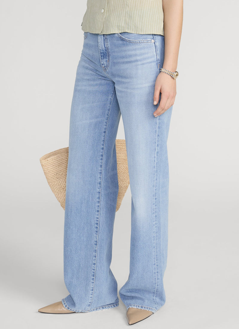 FRAME The Off Duty Stroll Wide Leg Jeans