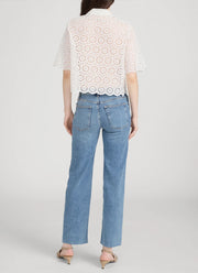 FRAME The Petal Eyelet Shirt