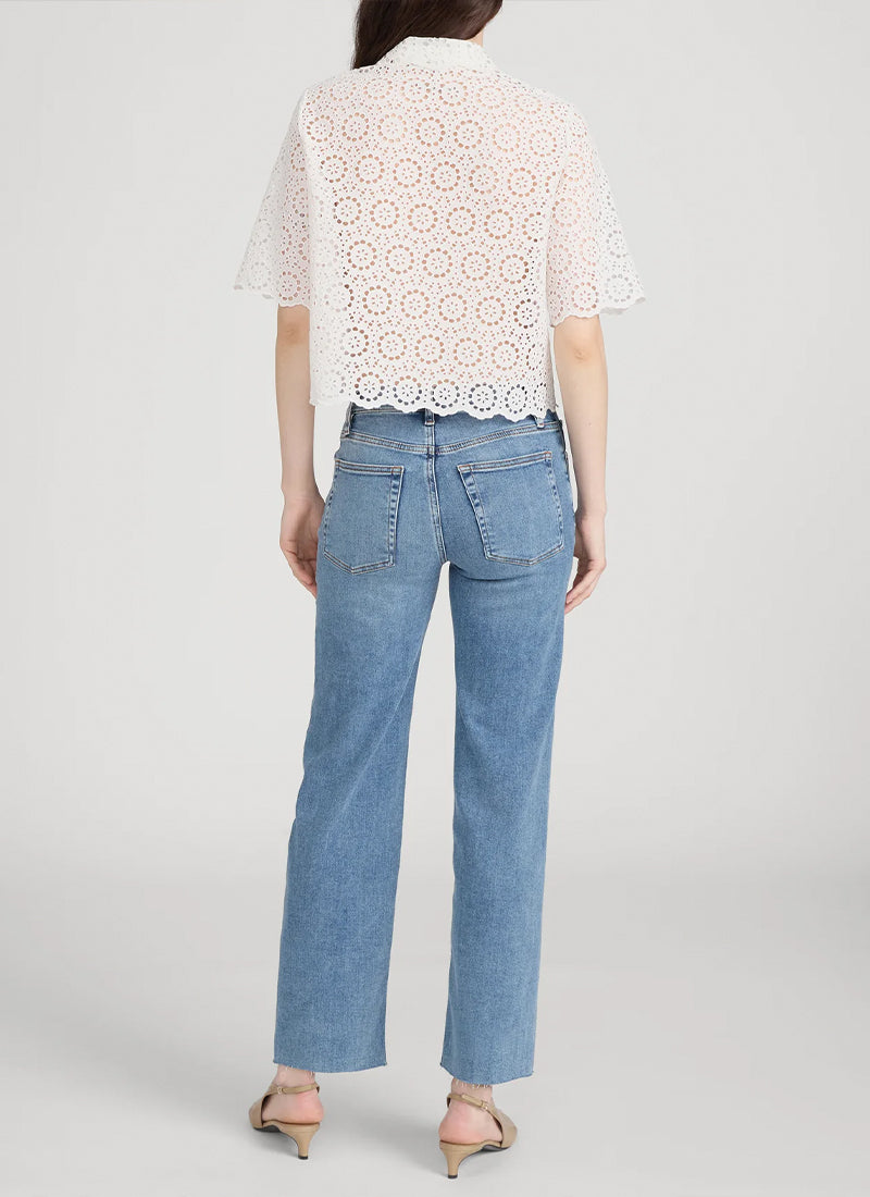 FRAME The Petal Eyelet Shirt