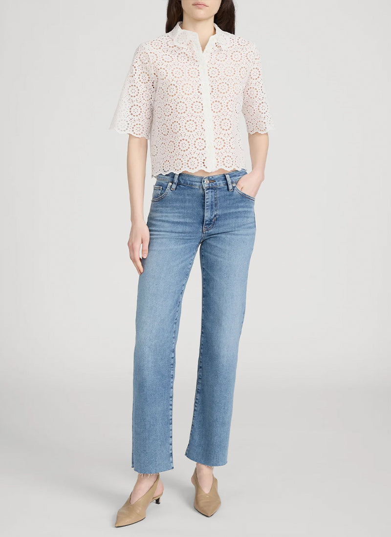 FRAME The Petal Eyelet Shirt