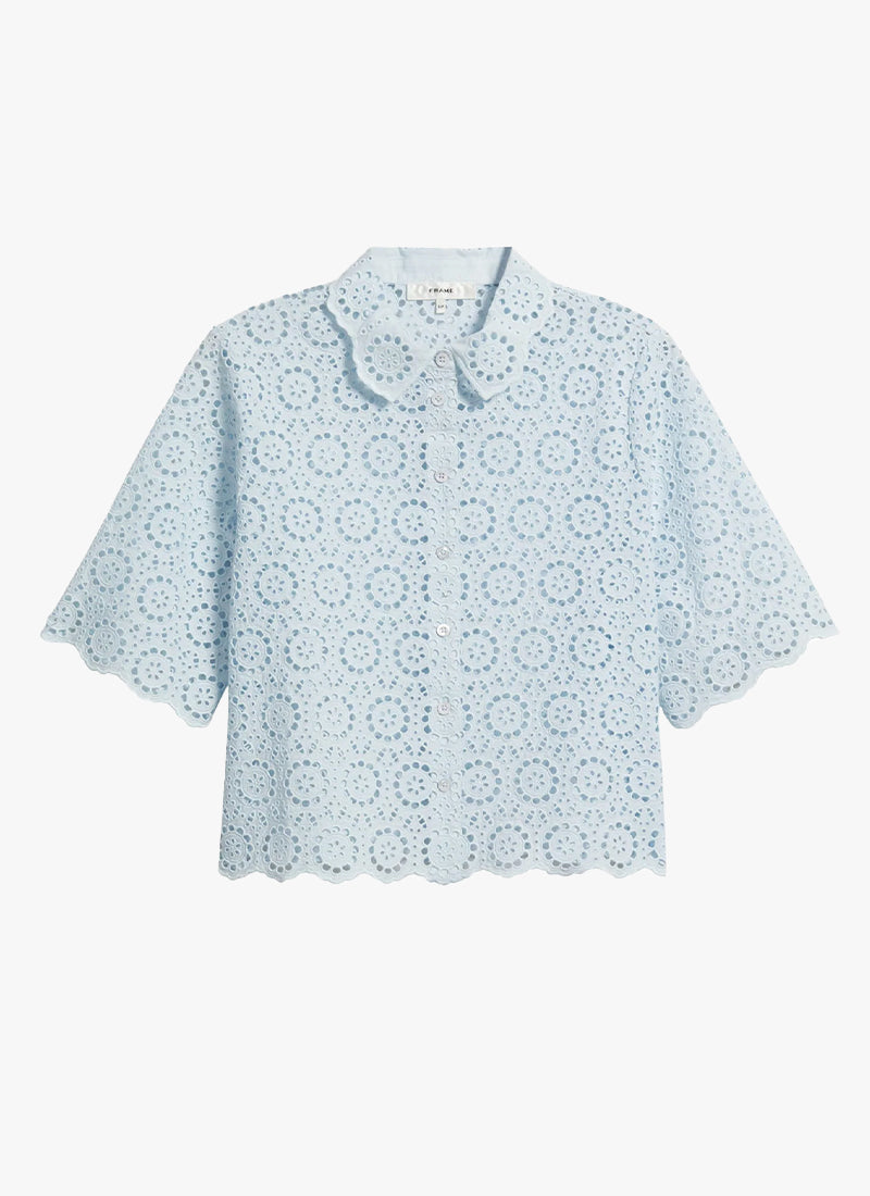 FRAME The Petal Eyelet Shirt
