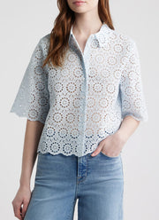 FRAME The Petal Eyelet Shirt