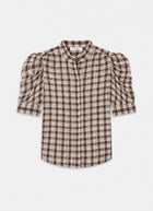 FRAME The Plaid Gillian Blouse